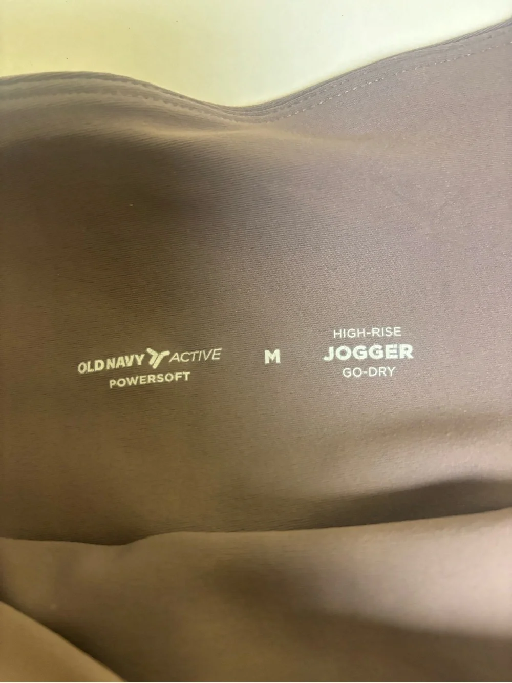 Old Navy High-Waist Joggers in Sage Green and Taupe
